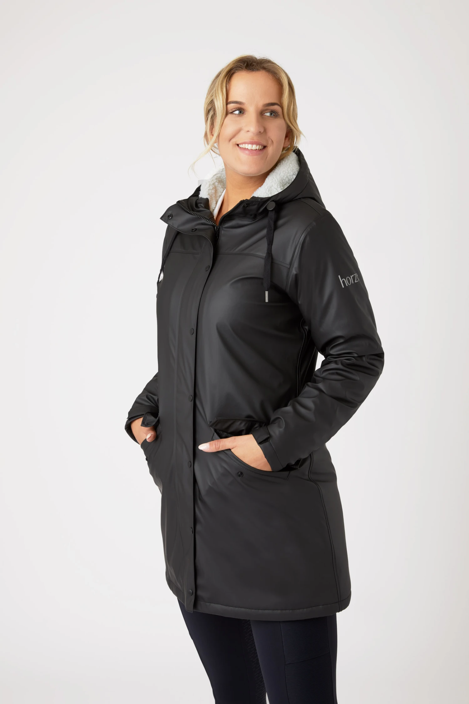 Horze Billie Damen Regenjacke Mit Fleece 4 Horze Billie Damen Regenjacke Mit Fleece – Bild 2