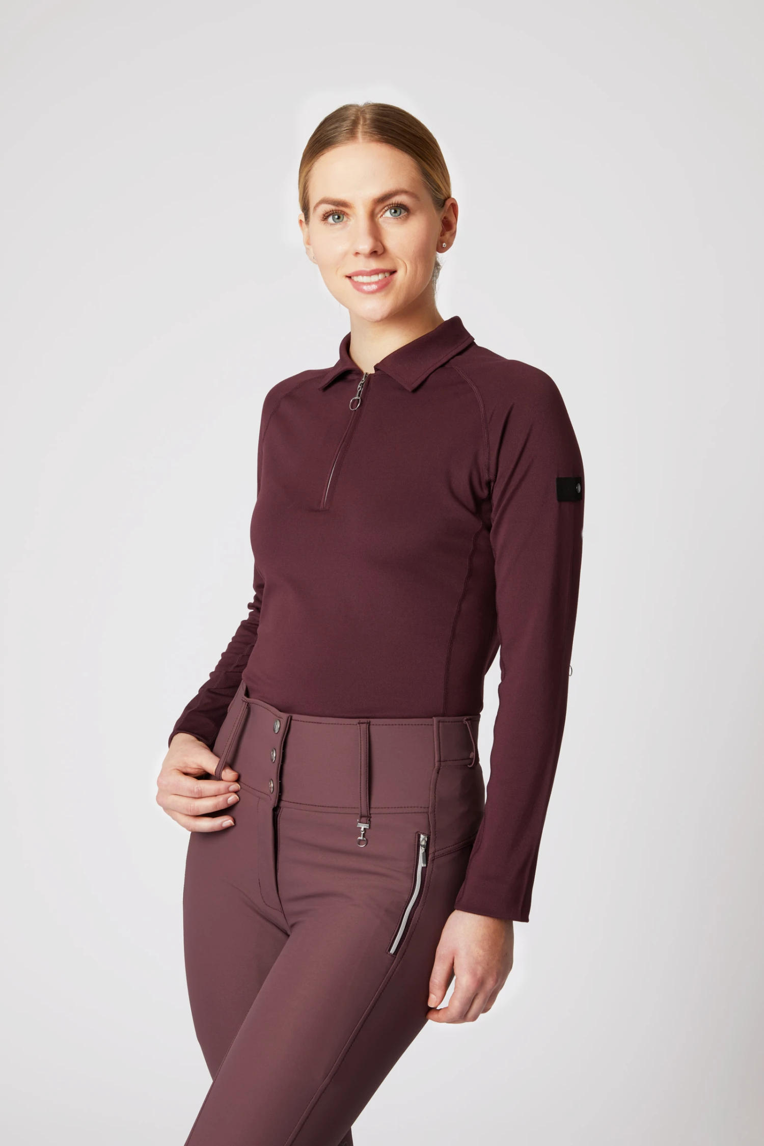 Horze Tiana Damen Poloshirt Mit Langen Ärmeln 12 Horze Tiana Damen Poloshirt Mit Langen Ärmeln – Bild 10