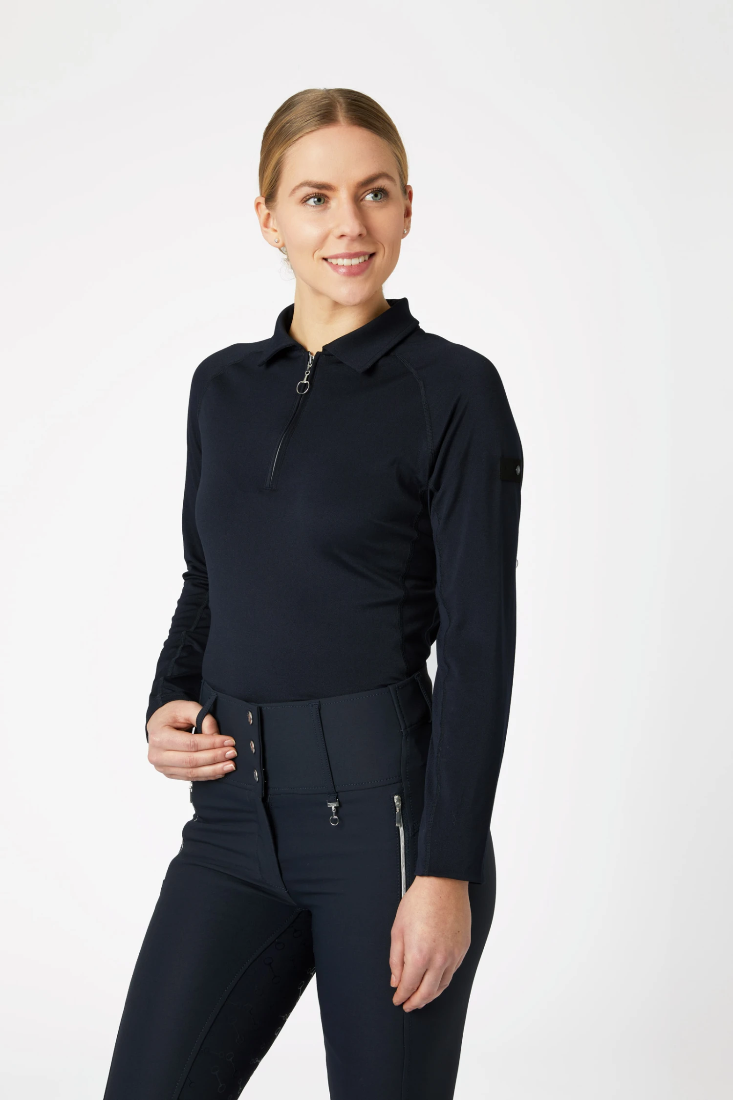 Horze Tiana Damen Poloshirt Mit Langen Ärmeln 19 Horze Tiana Damen Poloshirt Mit Langen Ärmeln – Bild 17