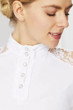 Horze Sianna Damen Turniershirt Mit Spitzenschultern Und Langen Ärmeln 35 Horze Sianna Damen Turniershirt Mit Spitzenschultern Und Langen Ärmeln -Cavallo Verkäufe 33560 wh 07