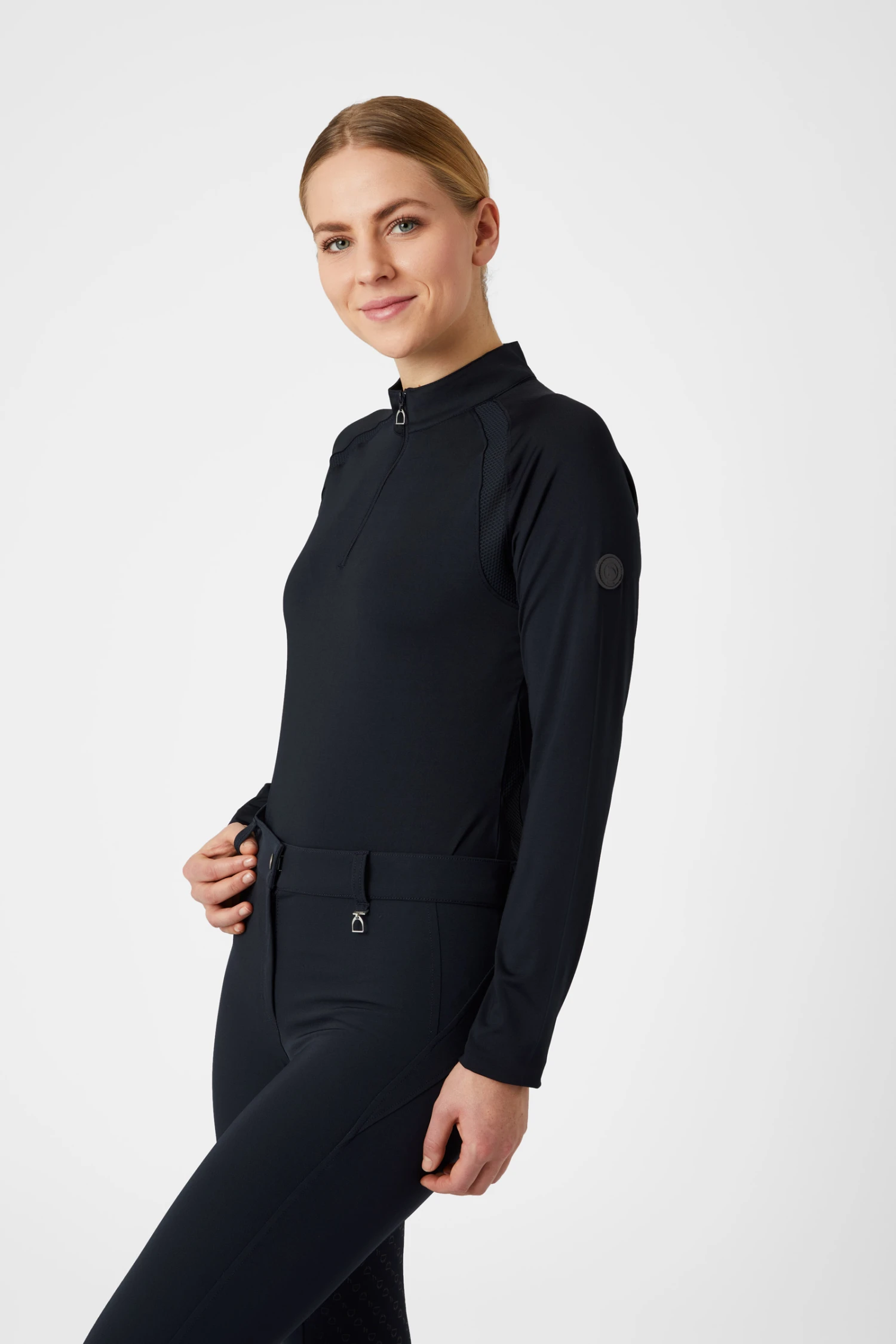 Horze Mia Damen Trainingsshirt Mit Langen Ärmeln Und Mesh-Einsätzen 14 Horze Mia Damen Trainingsshirt Mit Langen Ärmeln Und Mesh-Einsätzen – Bild 12