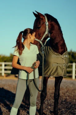 Horze Kia Damen Jersey Poloshirt Mit Rückenprint -Cavallo Verkäufe 33579 FMGR 7