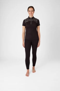 Horze Kaitlin Damen Trainings-/ Turniershirt Mit Kurzen Ärmeln Und Blumendetail -Cavallo Verkäufe 33585 AFBR 3