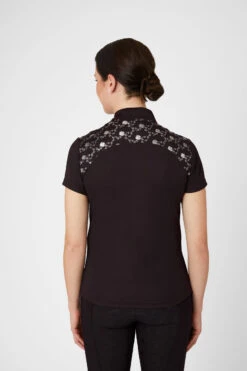 Horze Kaitlin Damen Trainings-/ Turniershirt Mit Kurzen Ärmeln Und Blumendetail -Cavallo Verkäufe 33585 AFBR 4