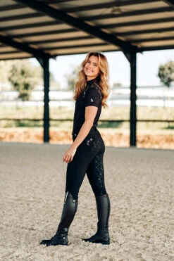 Horze Kaitlin Damen Trainings-/ Turniershirt Mit Kurzen Ärmeln Und Blumendetail -Cavallo Verkäufe 33585 AFBR 8