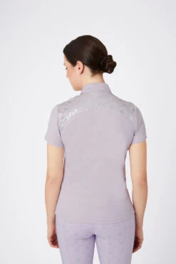 Horze Kaitlin Damen Trainings-/ Turniershirt Mit Kurzen Ärmeln Und Blumendetail -Cavallo Verkäufe 33585 OHPU 4