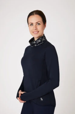 Horze Kaitlin Damen Funktionssweatshirt Mit Blumenkragen -Cavallo Verkäufe 33595 PDB 2