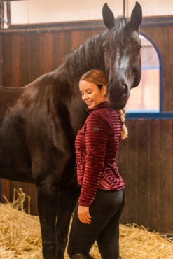 Horze Della Gestreifte Fleece Reitjacke -Cavallo Verkäufe 33742 245 07