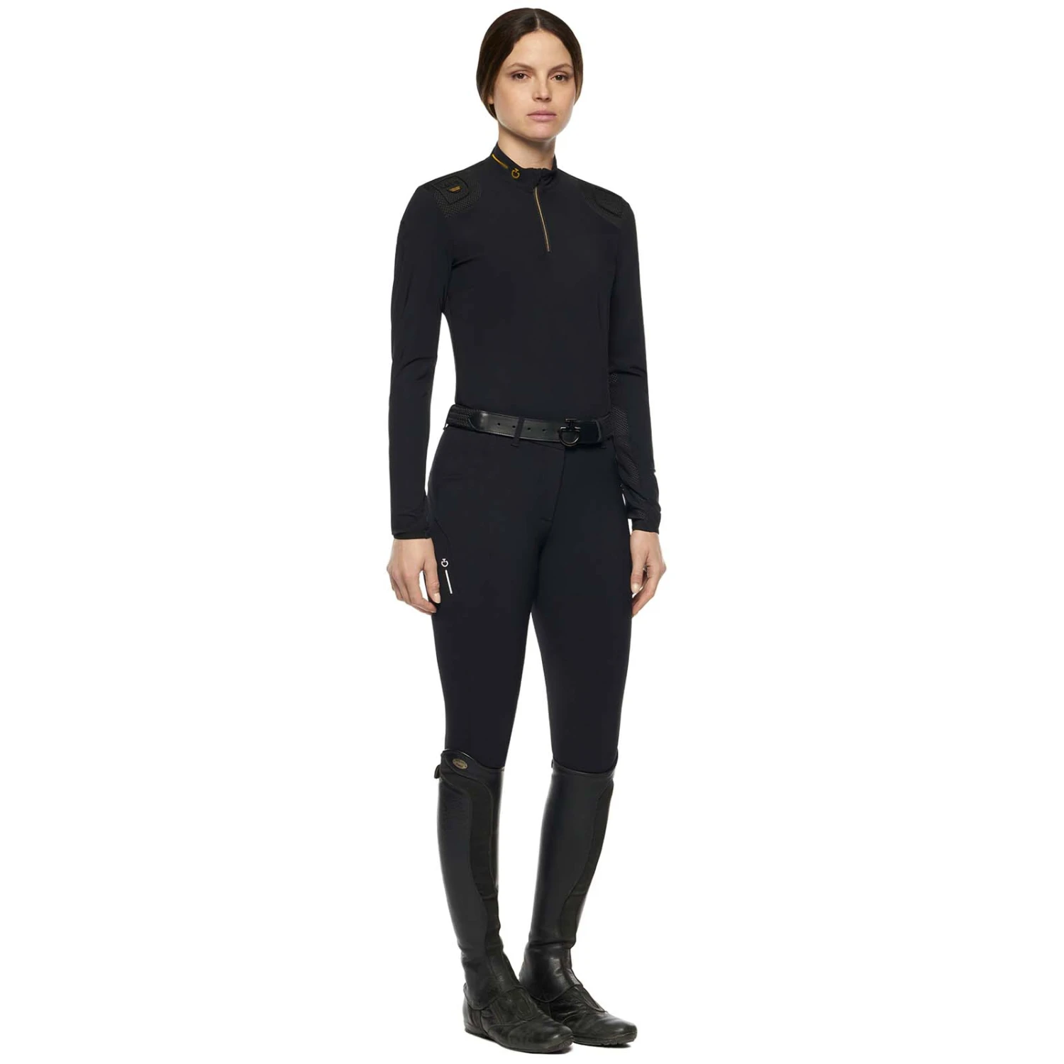 Cavalleria Toscana R-Evo Epaulet Reißverschluss Poloshirt 4 Cavalleria Toscana R-Evo Epaulet Reißverschluss Poloshirt – Bild 2