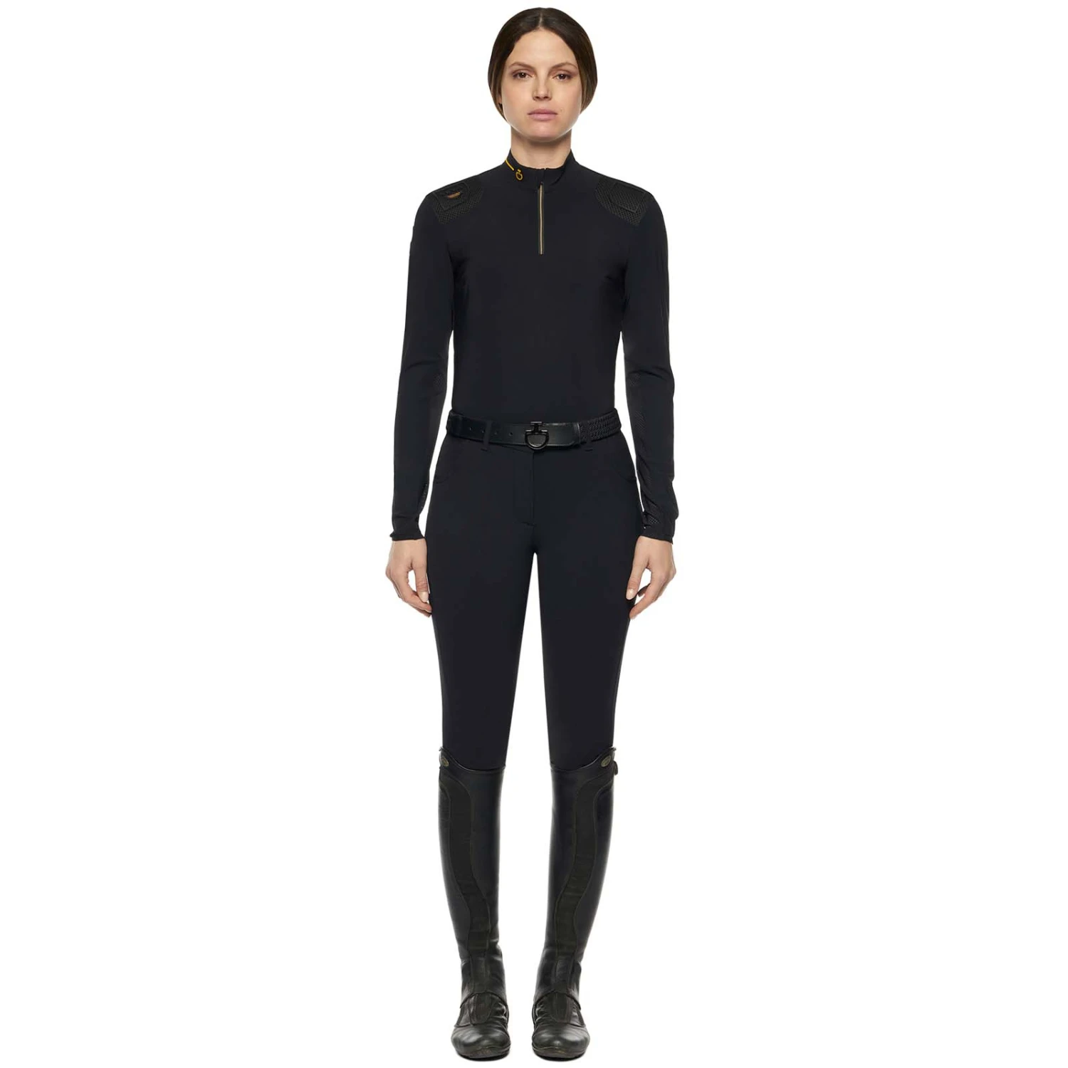 Cavalleria Toscana R-Evo Epaulet Reißverschluss Poloshirt 5 Cavalleria Toscana R-Evo Epaulet Reißverschluss Poloshirt – Bild 3