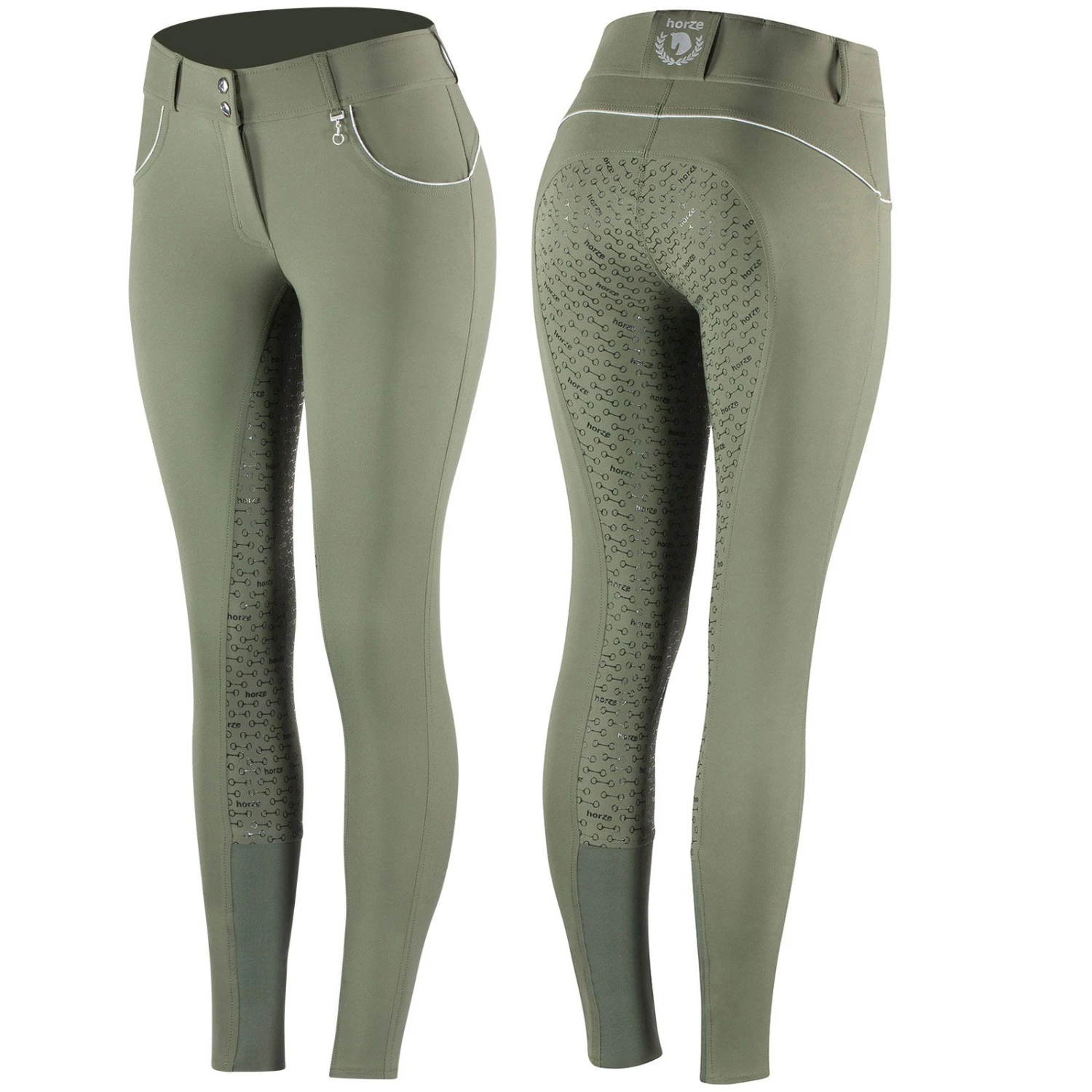 Horze Aubrey Damen Reithose Mit Silikonvollbesatz Und Hohem Bund 3 Horze Aubrey Damen Reithose Mit Silikonvollbesatz Und Hohem Bund