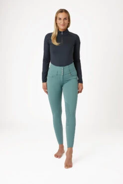 Horze Tara Damen Reithose Mit Kniebesatz Und Hohem Bund -Cavallo Verkäufe 36092 alb 03