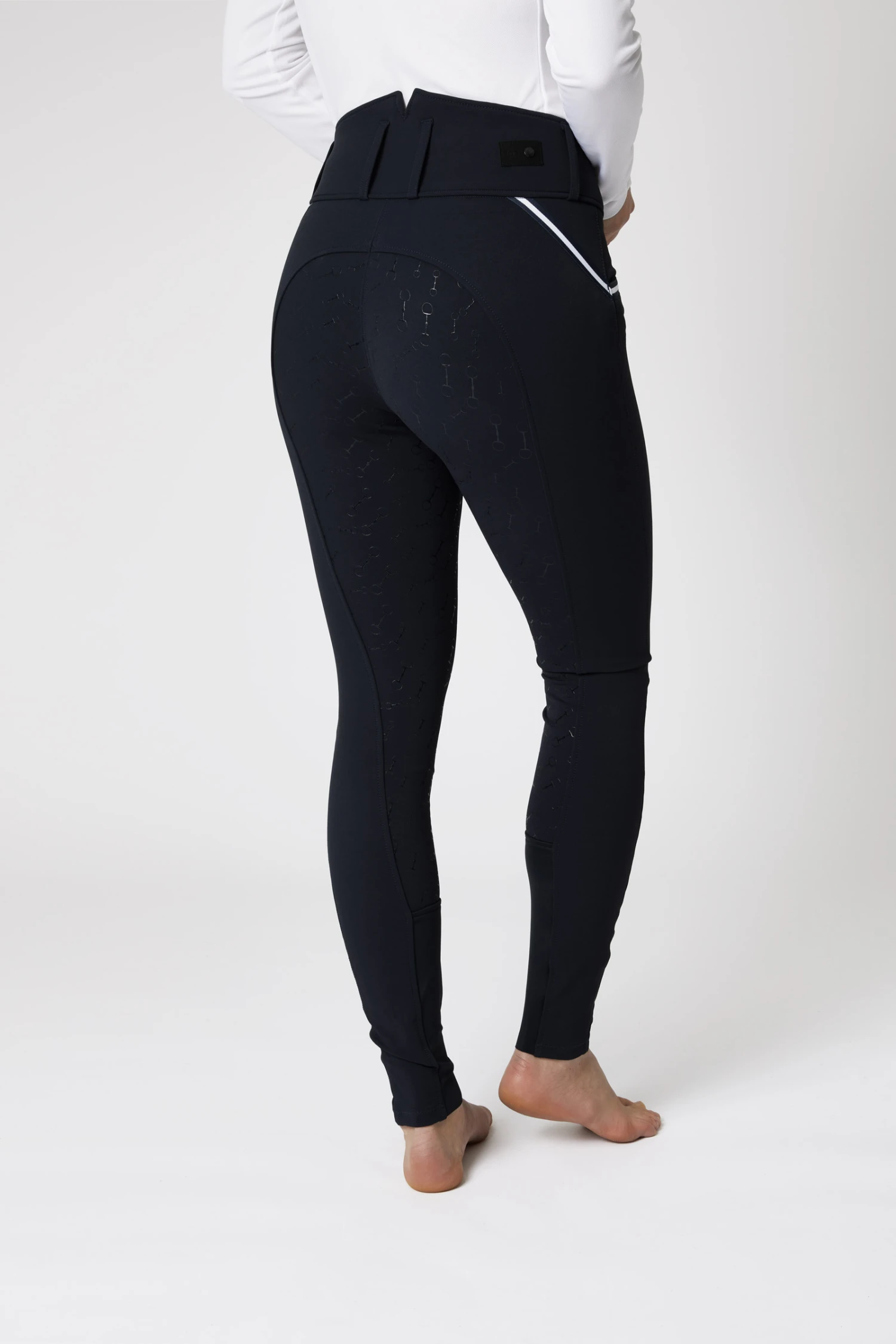 Horze Della Vollbesatzreithose Für Damen Mit Hohem Bund Und Kontrastpaspeln 4 Horze Della Vollbesatzreithose Für Damen Mit Hohem Bund Und Kontrastpaspeln – Bild 2