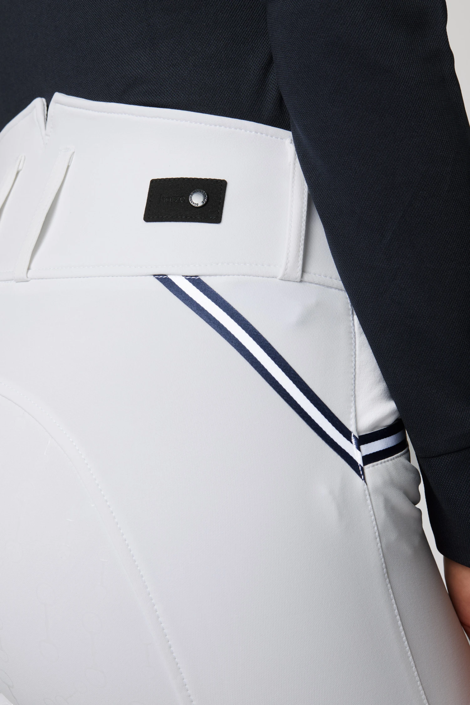 Horze Della Vollbesatzreithose Für Damen Mit Hohem Bund Und Kontrastpaspeln 15 Horze Della Vollbesatzreithose Für Damen Mit Hohem Bund Und Kontrastpaspeln – Bild 13