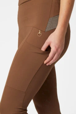 Horze Sagira Damen Reitleggings Mit Silikonvollbesatz Und Goldenem Detail -Cavallo Verkäufe 36701 BDBR 5