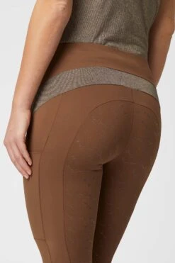 Horze Sagira Damen Reitleggings Mit Silikonvollbesatz Und Goldenem Detail -Cavallo Verkäufe 36701 BDBR 6