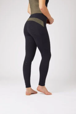 Horze Sagira Damen Reitleggings Mit Silikonvollbesatz Und Goldenem Detail -Cavallo Verkäufe 36701 VDB 2