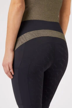 Horze Sagira Damen Reitleggings Mit Silikonvollbesatz Und Goldenem Detail -Cavallo Verkäufe 36701 VDB 6
