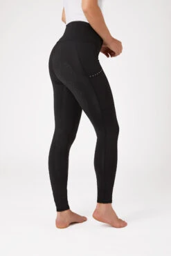 Horze Reitleggings Mit Silikonvollbesatz Und Kristalltaschen -Cavallo Verkäufe 36908 BL 2