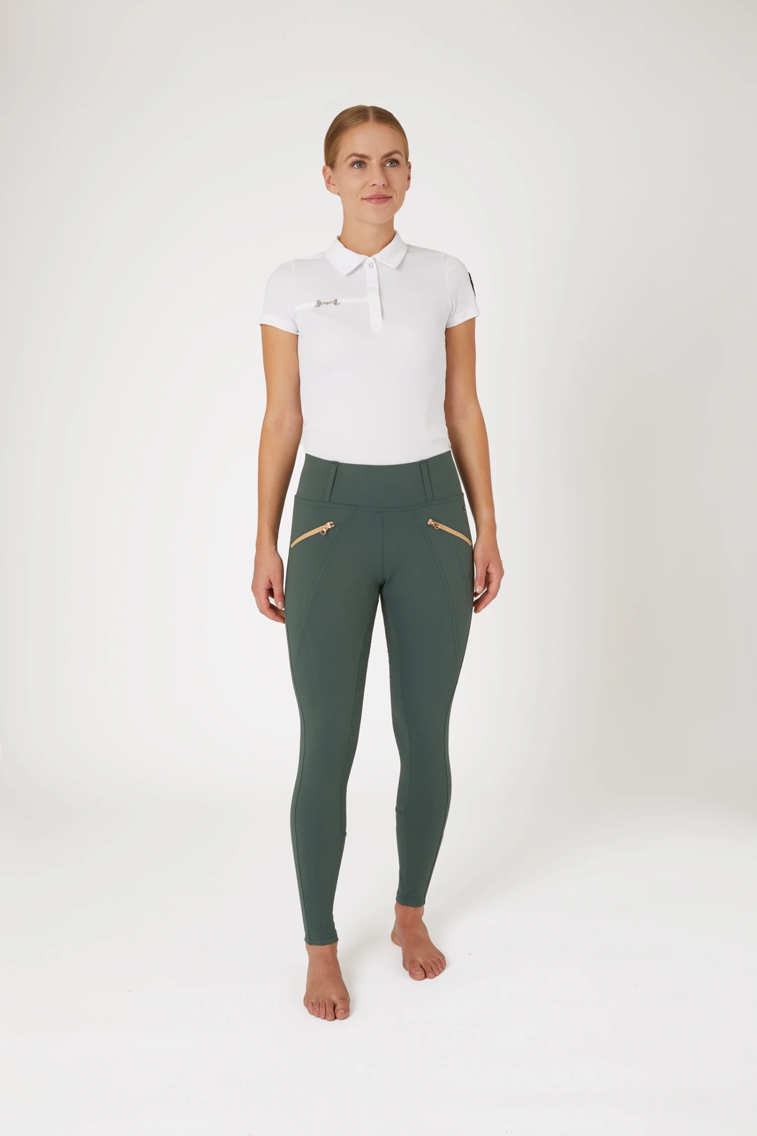 Horze Vollbesatzreitleggings Mit Roségoldenem Reißverschluss 19 Horze Vollbesatzreitleggings Mit Roségoldenem Reißverschluss – Bild 17