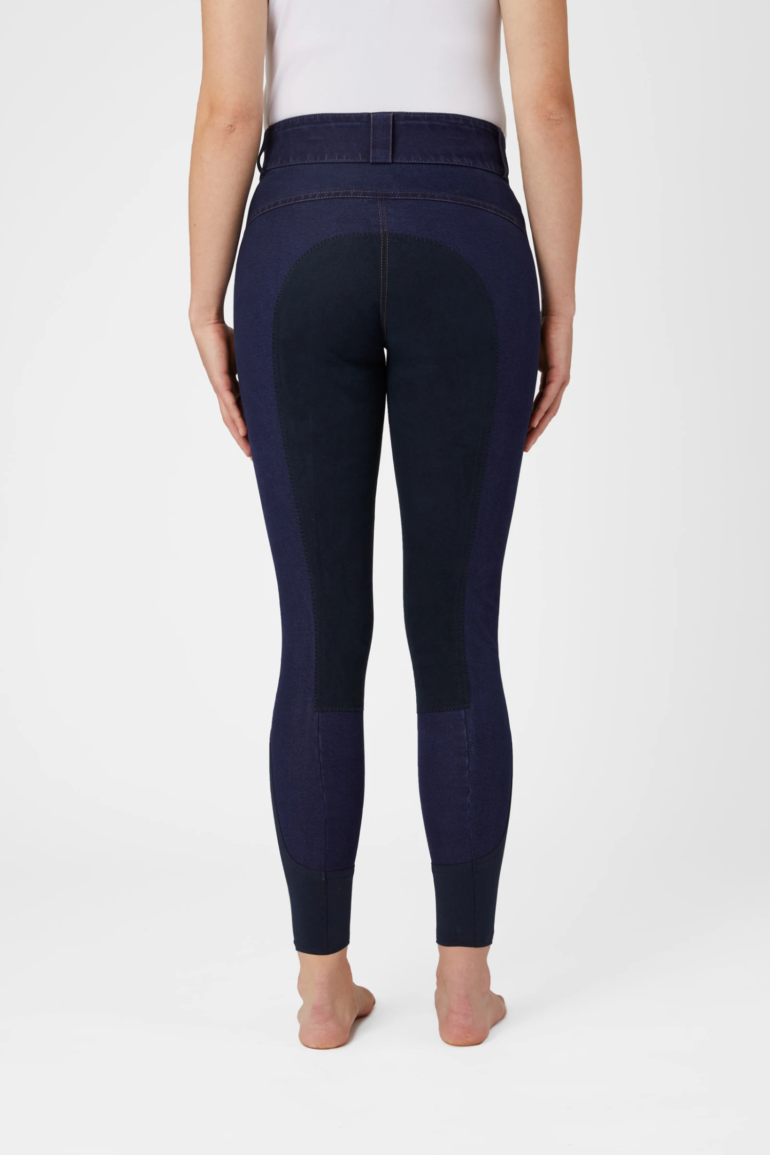 Horze Damen Jeansreithose Mit Ledervollbesatz 6 Horze Damen Jeansreithose Mit Ledervollbesatz – Bild 4