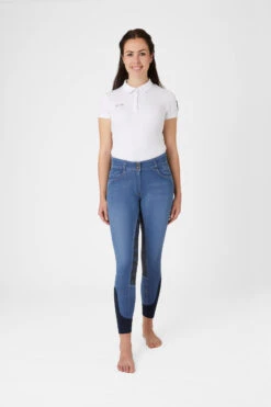 Horze Damen Jeansreithose Mit Leder- Und Silikonvollbesatz 24 Horze Damen Jeansreithose Mit Leder- Und Silikonvollbesatz -Cavallo Verkäufe 36958 LDB 3