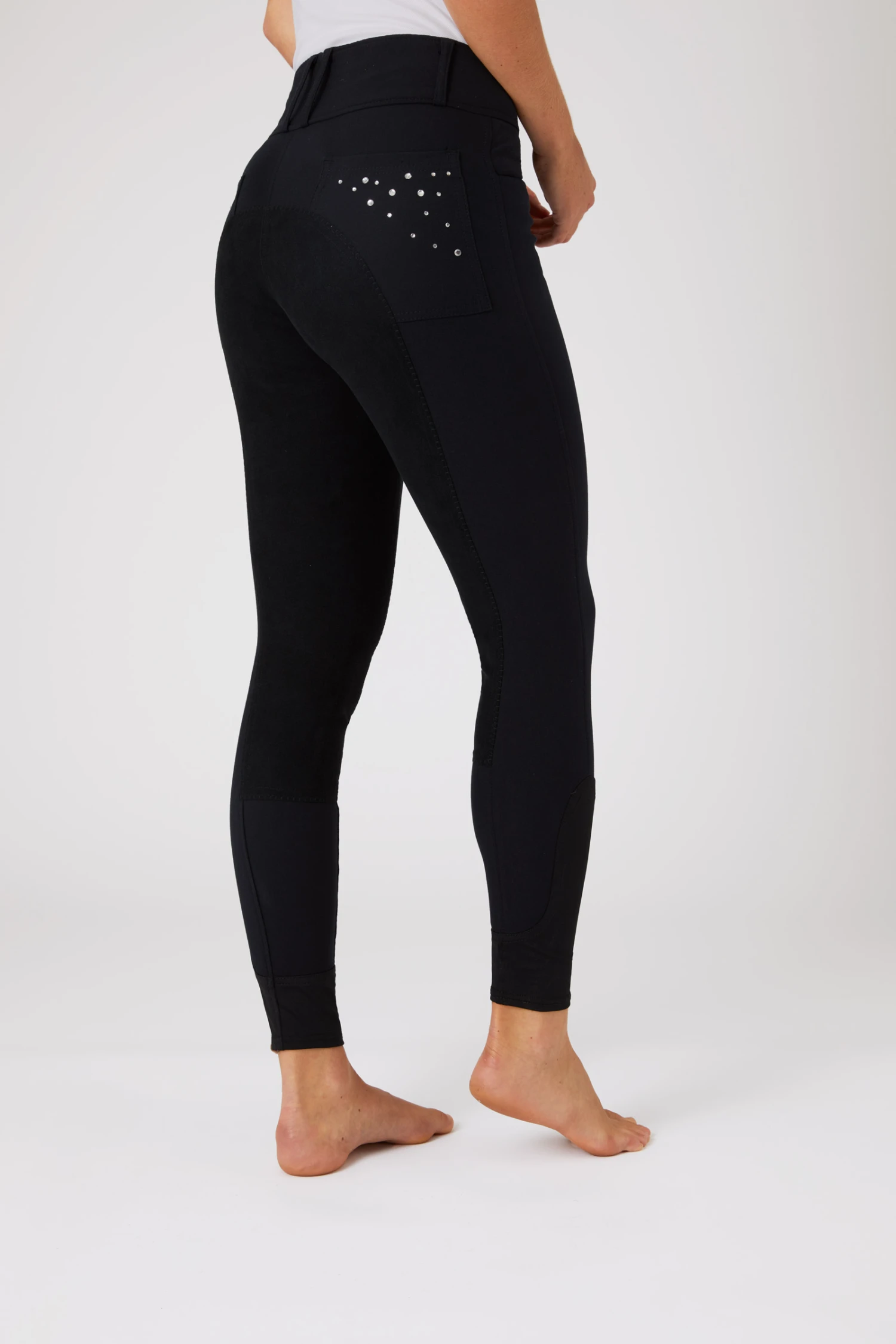 Horze Damenreithose Mit Ledervollbesatz Und Kristalltaschen 4 Horze Damenreithose Mit Ledervollbesatz Und Kristalltaschen – Bild 2