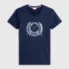 Tommy Hilfiger Equestrian Crest Strass Performance Damen T-Shirt -Cavallo Verkäufe 4TNXU 550 01