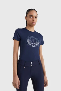 Tommy Hilfiger Equestrian Crest Strass Performance Damen T-Shirt -Cavallo Verkäufe 4TNXU 550 04
