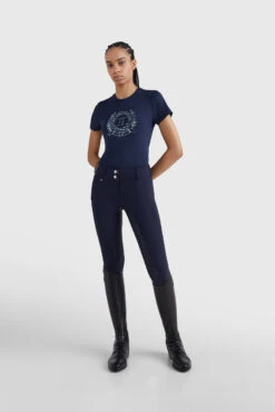 Tommy Hilfiger Equestrian Crest Strass Performance Damen T-Shirt -Cavallo Verkäufe 4TNXU 550 06